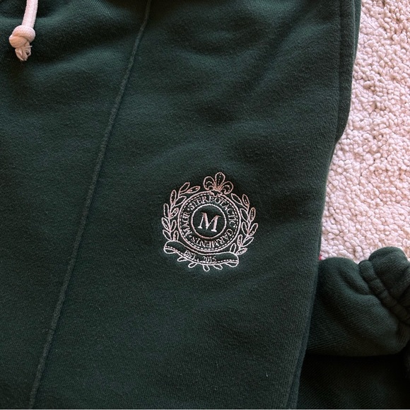 Magpie Robin central seam joggers sweatpants in forrest green - Picture 5 of 6